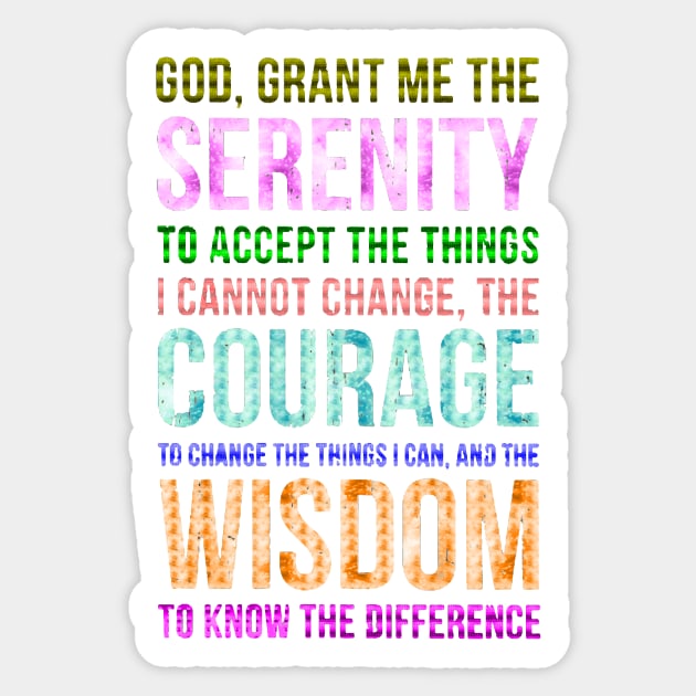 Serenity Prayer Sticker by Reinrab